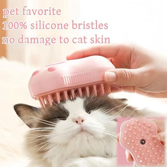 Cat Steam Brush for Shedding - 4 in 1 Cat Steam Brushes For Indoor, - Picture 3 of 6